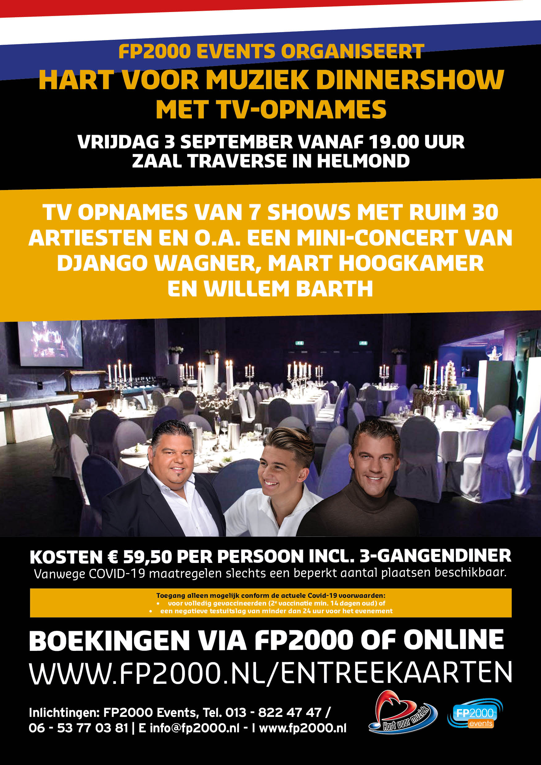 Hart voor Muziek Dinnershow met Tvopnames